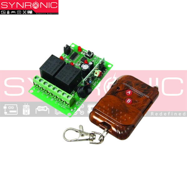 2 Channel 12V Relay Board with RF Remote 433MHz – Synronic